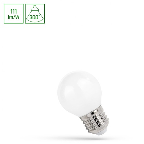 LED glob P45 E27 5,5W - 230V, koltråd, Spectrum