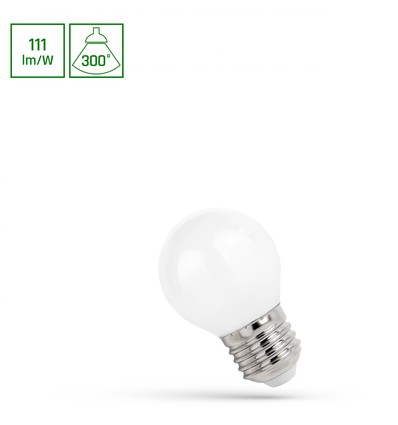 LED glob P45 E27 5,5W - 230V, koltråd, Spectrum