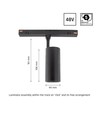System Shift Spot M - ljus 44x157x178mm, 10W, 24°, svart, DALI