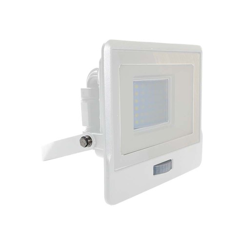 V-Tac 30W LED strålkastare med sensor, vit - Samsung LED chip