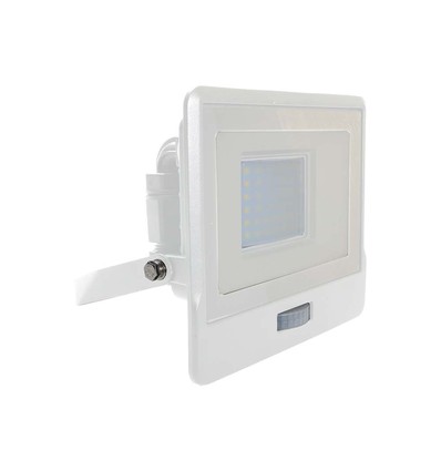 V-Tac 30W LED strålkastare med sensor, vit - Samsung LED chip