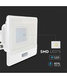 V-Tac 30W LED strålkastare med sensor, vit - Samsung LED chip