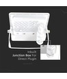 V-Tac 30W LED strålkastare med sensor, vit - Samsung LED chip