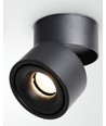 Dimbar LED takspot RA98 - 10W, svart, justerbar, för utanpåliggande montage