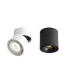 Dimbar LED takspot RA98 - 10W, vit, justerbar, för utanpåliggande montage