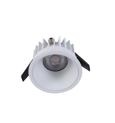 Dimbar RA99 infälld spotlight - 10W, Hål: Ø7,5 cm, Mått: Ø8,5 cm, vit kant, 230V