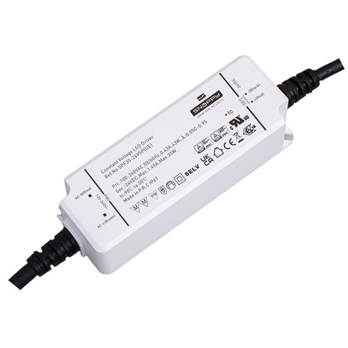 Vattentät 35W strömförsörjning - Snappy, 12V DC, 2,91A, IP67 vattentät