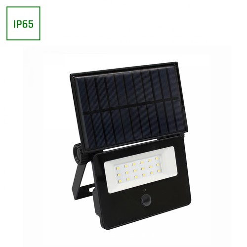 Noctis Solaris Mini strålkastare 2W - 18650, 110°, IP65, 175x145x30mm, avtagbart batteri, svart