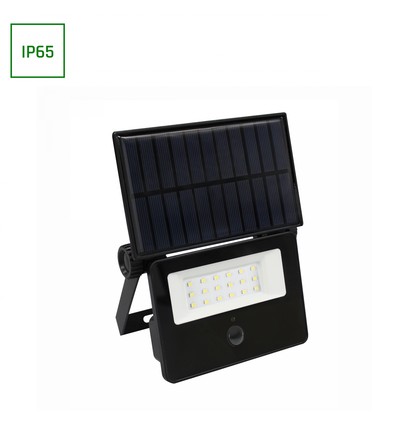Noctis Solaris Mini strålkastare 2W - 18650, 110°, IP65, 175x145x30mm, avtagbart batteri, svart