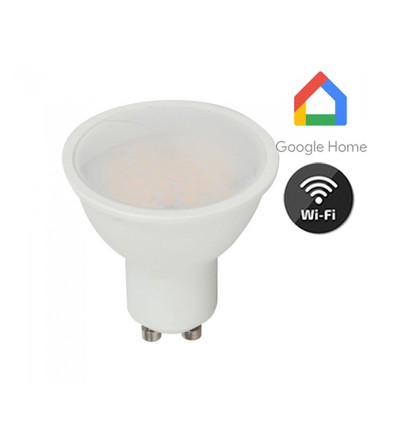 V-Tac 5W Smart Home LED lampa - Tuya/Smart Life, fungerar med Google Home, Alexa och smartphones, GU10 Spot