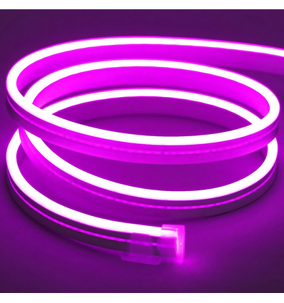 Lila 8x16 CLIP-ON Neon Flex LED - 8W per. meter, IP67, 24V