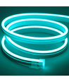 Ljusblå 8x16 CLIP-ON Neon Flex LED - 8W per. meter, IP67, 24V