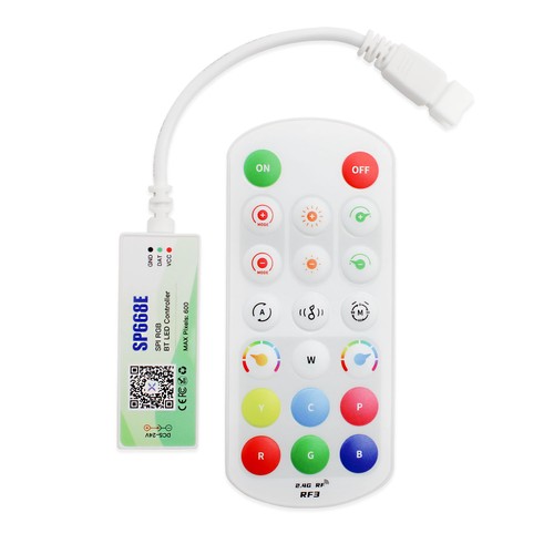 RGBIC 3-pin controller med fjärrkontroll - Bluetooth, RF trådlös