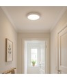 18W dimbar LED taklampa - Ø22,5cm, Höjd: 3,9cm, vit kant, inkl. ljuskälla