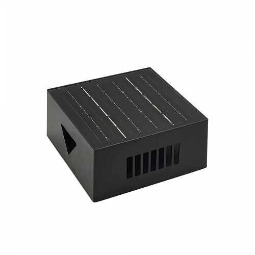 Solcelles vägglampa - Svart, roterbar, fyrkantig, skymningssensor, IP65
