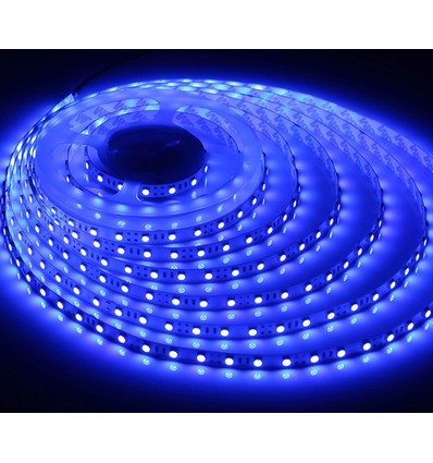 5m 10W/m Blå 450 nm LED-strip - 24V DC, IP20, 120 LED per meter