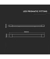 V-Tac 20W slim LED armatur -  60 cm, 230V