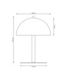 Mogu LN2 Vit bordlampa - Ø18 cm, G9, 230V, utan ljuskälla