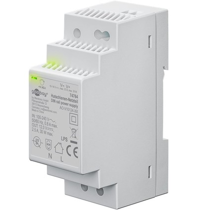 30W / 12V DC DIN-skena strömförsörjning - 2.5A