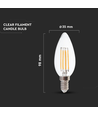 E14 4W dimbar LED-kronljuslampa - Filament, varmvit