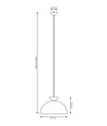 Lunaro 1L Svart/Orange pendellampa - Ø40 cm, GX53, 230V, utan ljuskälla