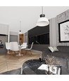 Lunaro 1S Vit/Svart pendellampa - Ø30 cm, GX53, 230V, utan ljuskälla