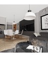 Lunaro 1L Vit/Svart pendellampa - Ø40 cm, GX53, 230V, utan ljuskälla