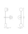 Natsu K2 Svart vägglampa - GX53, 230V, utan ljuskälla