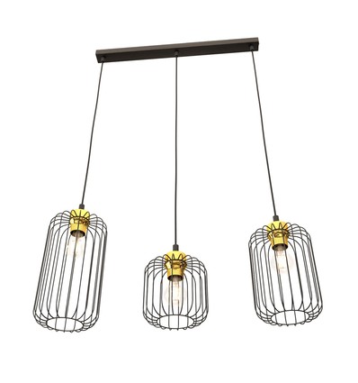 Vander 3 Svart/Guld pendellampa - Ø16 cm, E27, 230V, utan ljuskälla