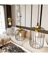Vander 3 Svart/Guld pendellampa - Ø16 cm, E27, 230V, utan ljuskälla