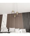 Vander 3PREM Svart/Guld pendellampa - Ø16 cm, E27, 230V, utan ljuskälla