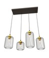Vander 4 Svart/Guld pendellampa - Ø16 cm, E27, 230V, utan ljuskälla