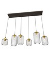 Vander 6 Svart/Guld pendellampa - Ø16 cm, E27, 230V, utan ljuskälla