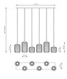 Vander 6 Svart pendellampa - Ø16 cm, E27, 230V, utan ljuskälla