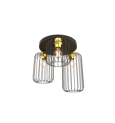 Barn 3PREM Svart/Guld taklampa - Ø16 cm, E27, 230V, utan ljuskälla