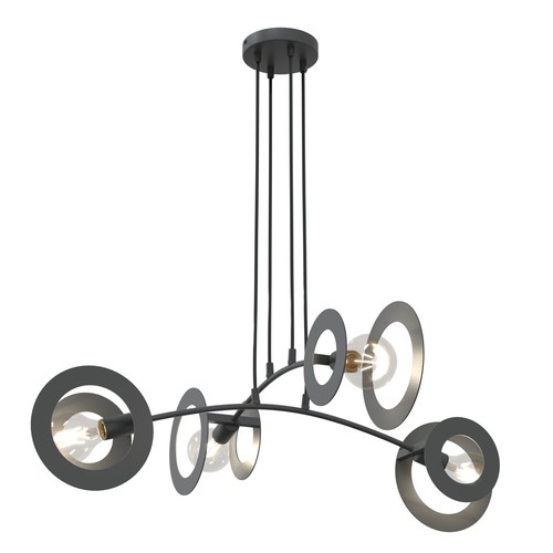 Euforia 4 Svart pendellampa - Ø20 cm, E27, 230V, utan ljuskälla