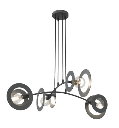 Euforia 4 Svart pendellampa - Ø20 cm, E27, 230V, utan ljuskälla