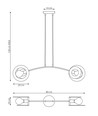 Euforia 2 Vit pendellampa - Ø20 cm, E27, 230V, utan ljuskälla