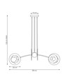 Euforia 4 Vit pendellampa - Ø20 cm, E27, 230V, utan ljuskälla