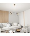 Skiva 2 Svart pendellampa - Ø20 cm, E27, 230V, utan ljuskälla