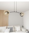 Skiva 2 Svart pendellampa - Ø20 cm, E27, 230V, utan ljuskälla