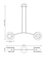 Skiva 2 Vit pendellampa - Ø20 cm, E27, 230V, utan ljuskälla