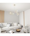 Skiva 4 Vit pendellampa - Ø20 cm, E27, 230V, utan ljuskälla