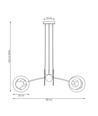 Skiva 4 Vit pendellampa - Ø20 cm, E27, 230V, utan ljuskälla