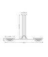 Saber 4 Svart pendellampa - Ø26 cm, E27, 230V, utan ljuskälla