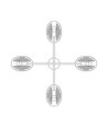 Saber 4 Svart pendellampa - Ø26 cm, E27, 230V, utan ljuskälla