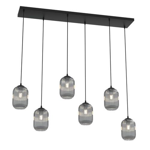 Verdi 6 Svart/Grafit pendellampa - Ø15 cm, E27, 230V, utan ljuskälla