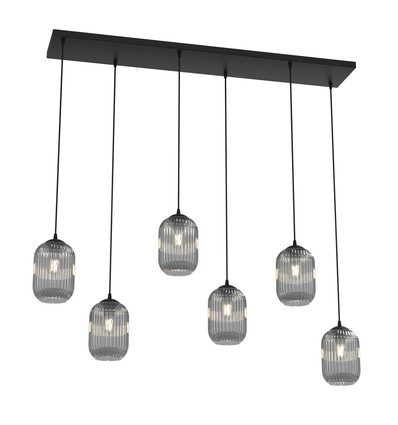 Verdi 6 Svart/Grafit pendellampa - Ø15 cm, E27, 230V, utan ljuskälla