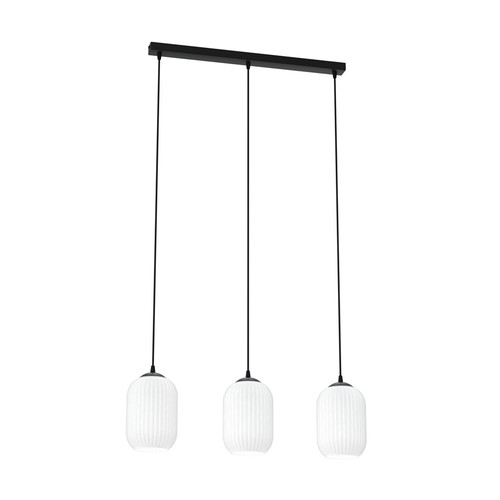 Verdi 3 Svart/Opal pendellampa - Ø15 cm, E27, 230V, utan ljuskälla