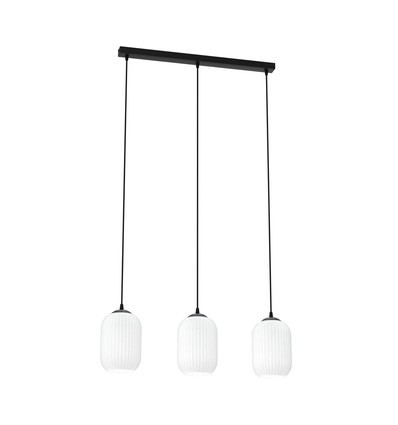 Verdi 3 Svart/Opal pendellampa - Ø15 cm, E27, 230V, utan ljuskälla